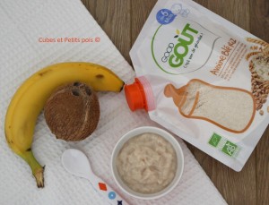 Recette de porridge pour bébé banane coco