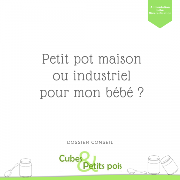 Petit pot maison ou industriel dans l'alimentation de bébé Cubes et Petits pois diversification alimentaire et cuisine bio pour bébé