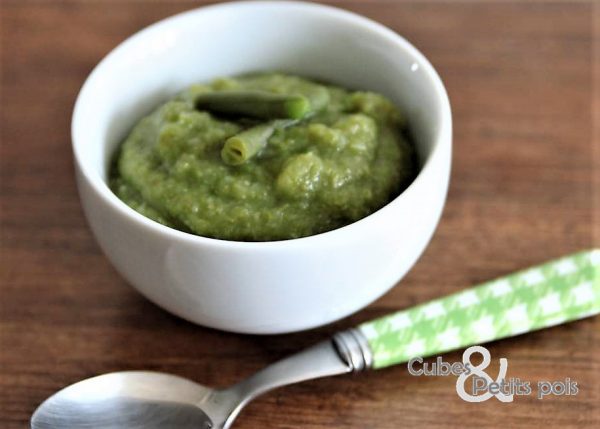 Puree De Haricot Vert Pour Bebe Recette De Cubes Et Petits Pois Cubes Petits Pois