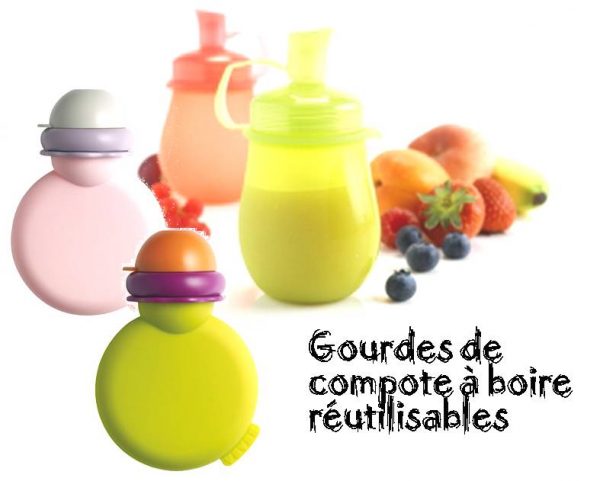 Gourdes réutilisables pour compotes à boire de bébé