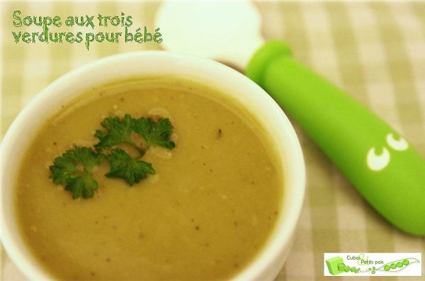 Soupe De Legumes Pour Bebe Des 7 Mois Diversification Alimentaire Cubes Petits Pois