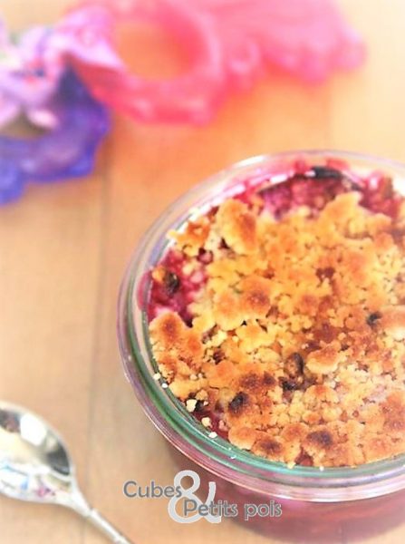 Recette Pour Bebe Crumble Coing Mures 12 Mois Cubes Petits Pois