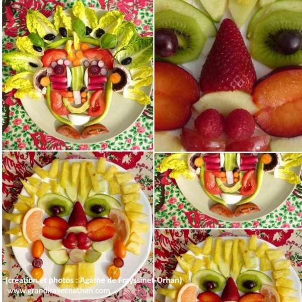 Assiette pour bébé façon Arcimboldo