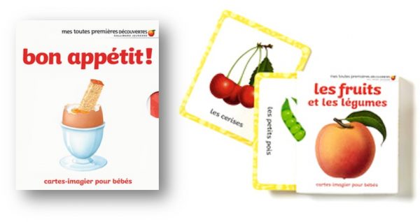 Cartes imagier pour bébé en mousse Fruits et légumes Bon appétit