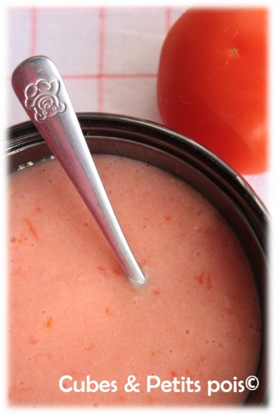 Recette Bebe De Soupe De Tomate Et Noix 8 Mois Cubes Petits Pois