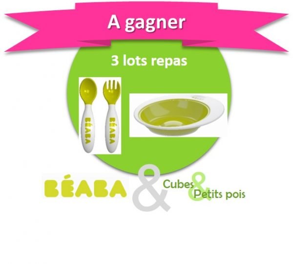 Beaba offre 3 assiettes et lots de couverts - Anniversaire Cubes et Petits pois {Cadeau 7}