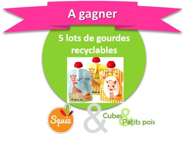 Squiz offre des gourdes recyclables - Anniversaire Cubes et Petits pois {Cadeau 8}