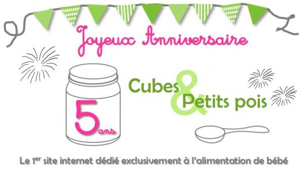 Anniversaire webmedia alimentation bébé Cubes et Petits pois