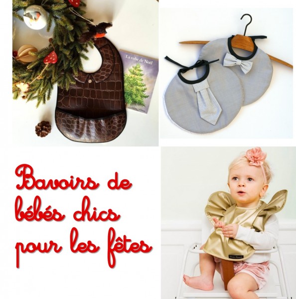 Bavoirs de bébé chics pour Noël