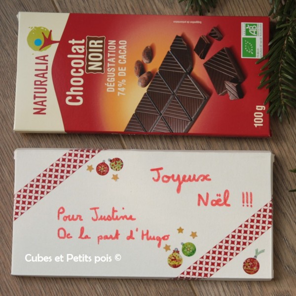 DIY Pochette cadeau en étui de plaquette de chocolat
