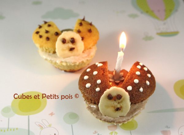 Gâteau anniversaire 1 an de bébé : recette gâteau papillon - Cubes