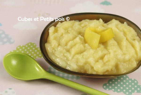 Puree De Poireau Pour Bebe Recette Cubes Petits Pois