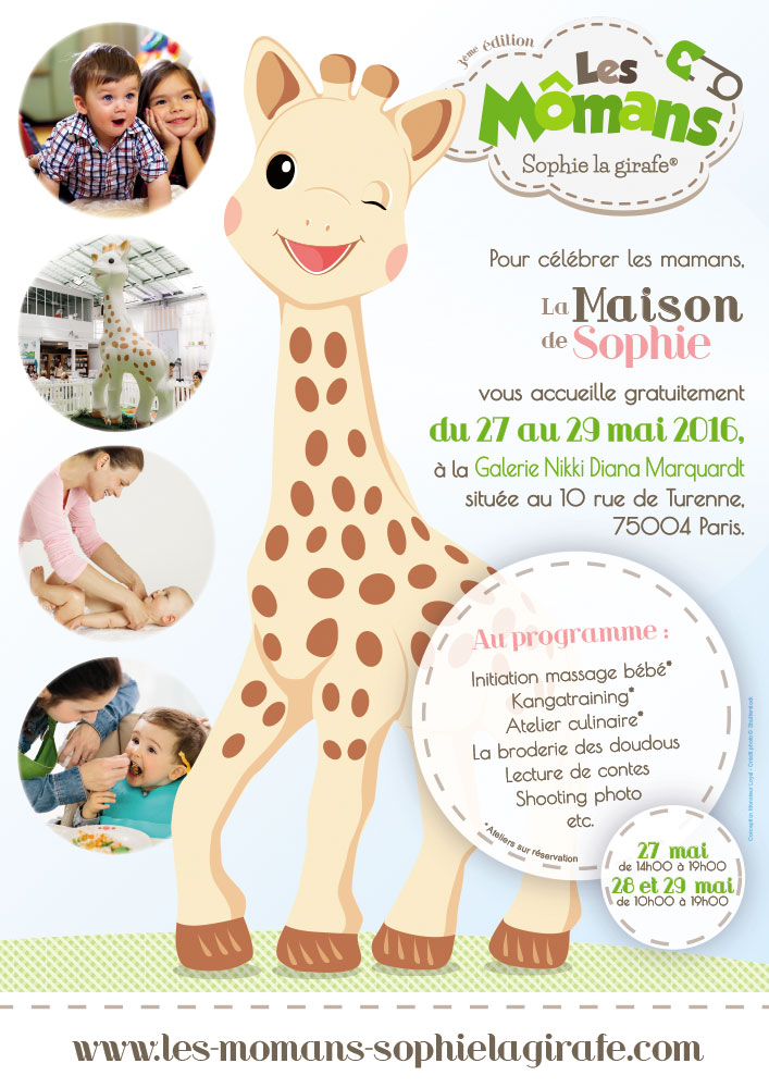 Evénement Sophie la girafe Les Mômans ateliers cuisine bébé