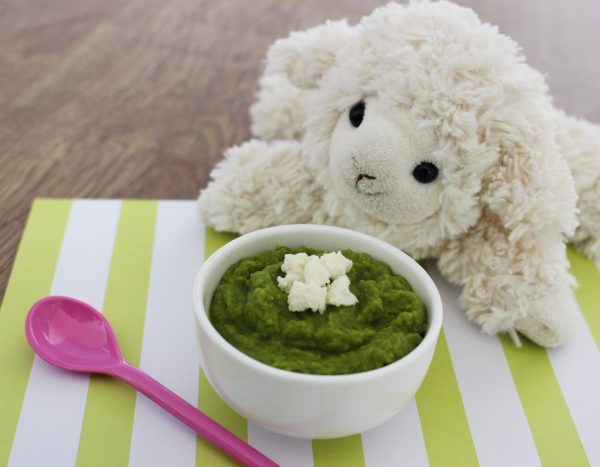 Puree Pour Bebe De Courgette Et Petits Pois A La Brousse Cubes Petits Pois