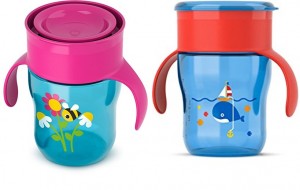 Tasse d'apprentissage pour que bébé apprenne à boire seul sans se mouiller  - Cubes & Petits pois