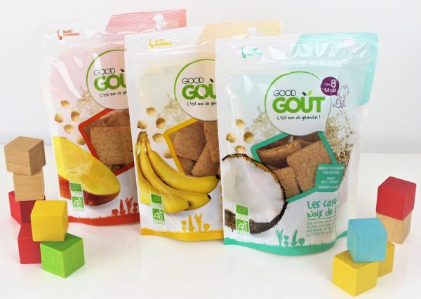 Carrés Good Goût des biscuits pour bébé carrément bio