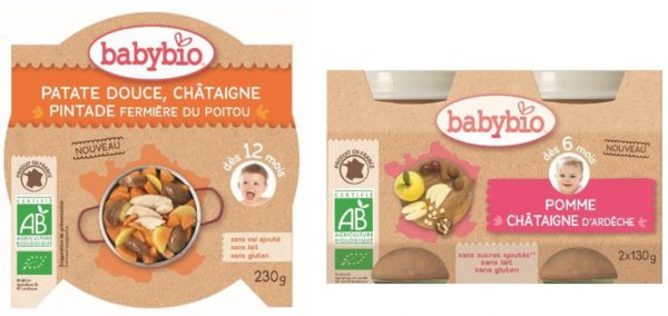 Petits pots à la châtaigne pour bébé Innovation Babybio