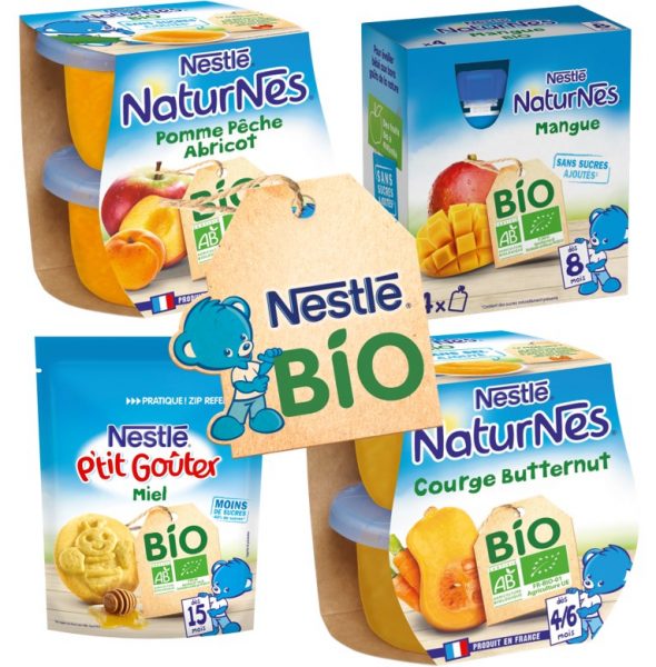 Petit pot bio Nestlé bébé - Cubes & Petits pois