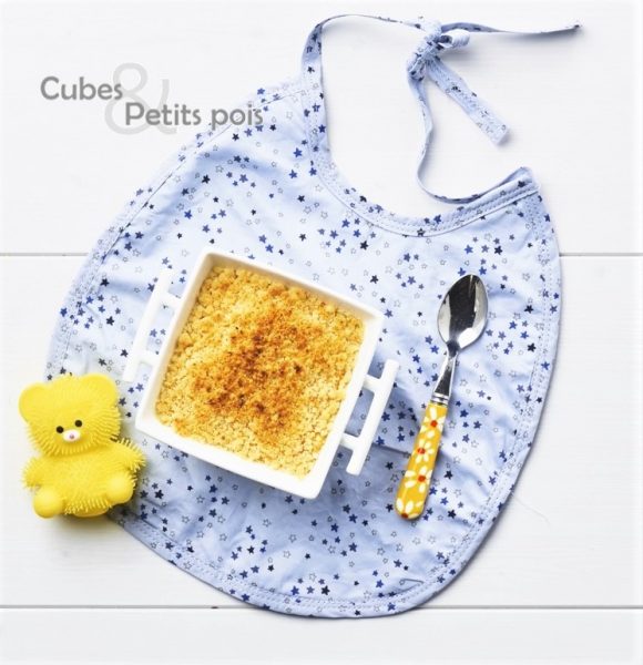 Recette Bebe Coquille St Jacques Et Crumble Citrouille Patate Douce 12 Mois Cubes Et Petits Pois Good Gout Video Cubes Petits Pois